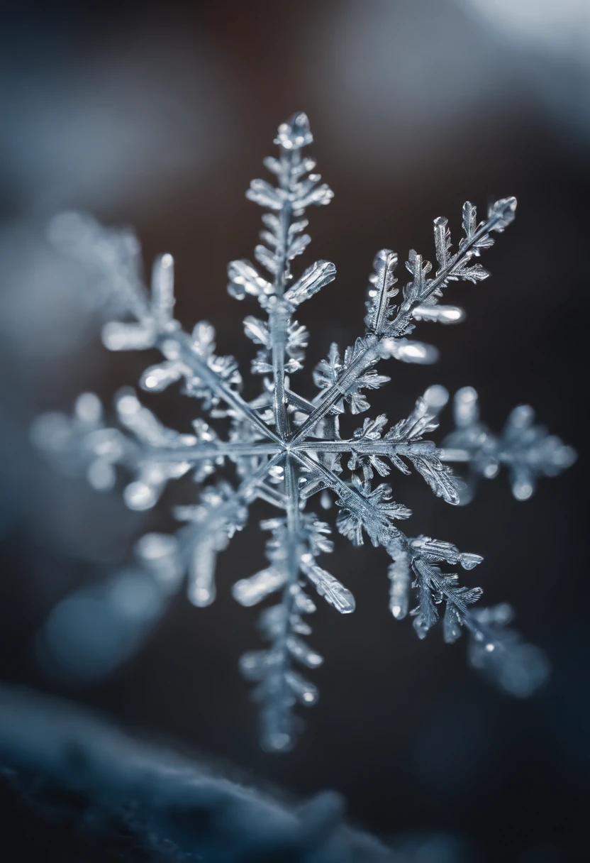 Microscopic photo of a snowflake