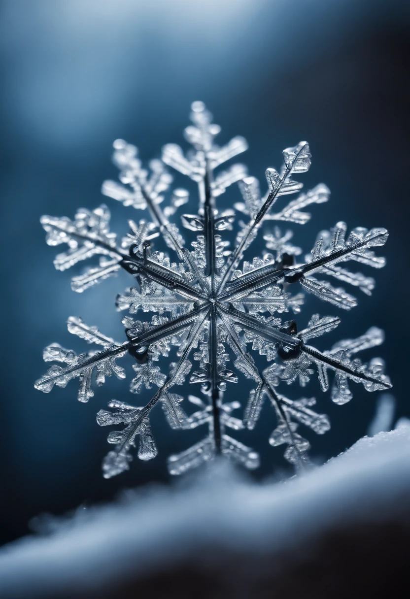 Microscopic photo of a snowflake