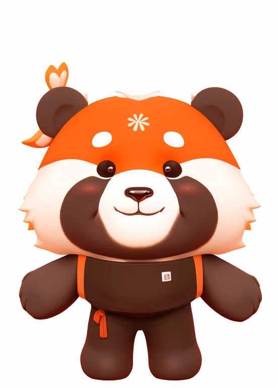 A cute panda chef wearing a chef's hat and apron, with detailed facial features including adorable eyes, button nose, and smiling lips. The panda is in a 3D model form, specifically in the style of a Japanese mascot. The 3D model is created using Cinema 4D (C4D) software and rendered with C4D rendering techniques. The image quality is of the best quality, with high resolution (4k or 8k) and ultra-detailed features. The overall style of the image is cartoonish, with vibrant colors and a playful atmosphere. The lighting is well-balanced, with a focus on highlighting the adorable features of the panda chef.