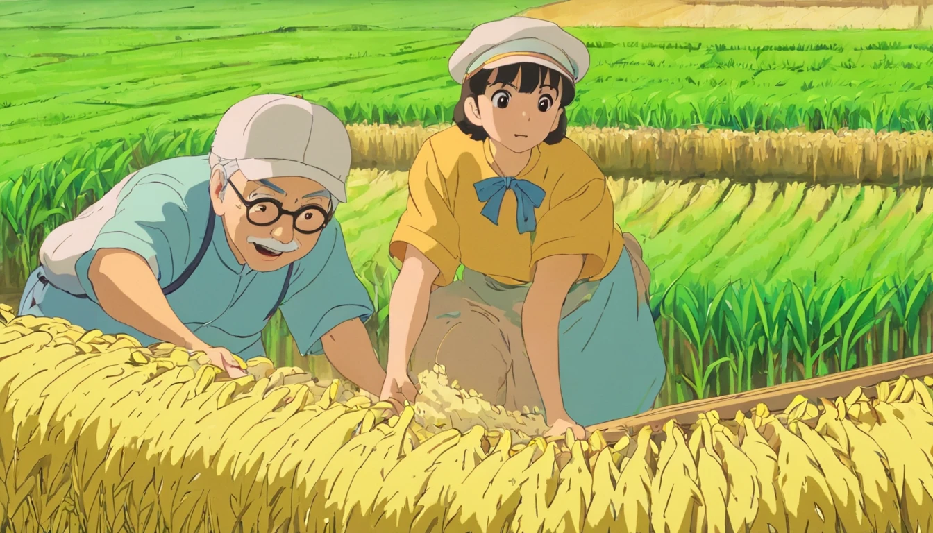 Farmers planting rice,Close-up,Only the face,to talk