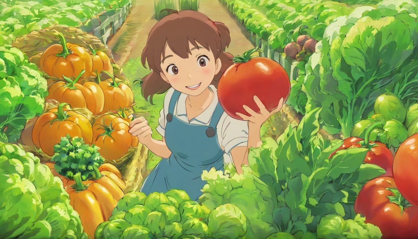 farmers growing vegetables,Close-up,ssmile