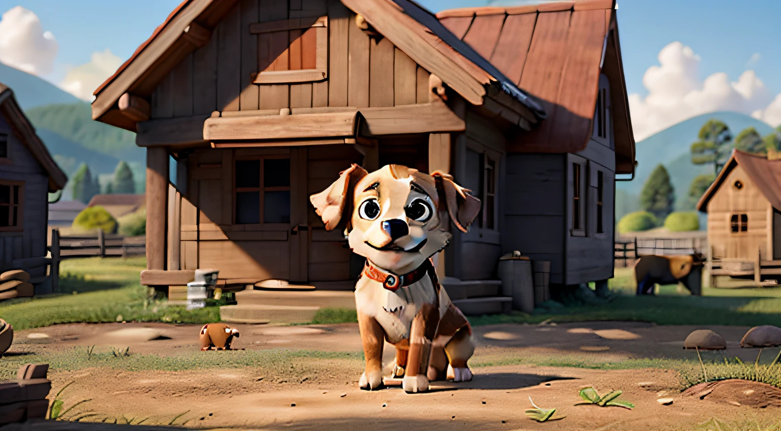 In a small village，There lived a cute beagle。