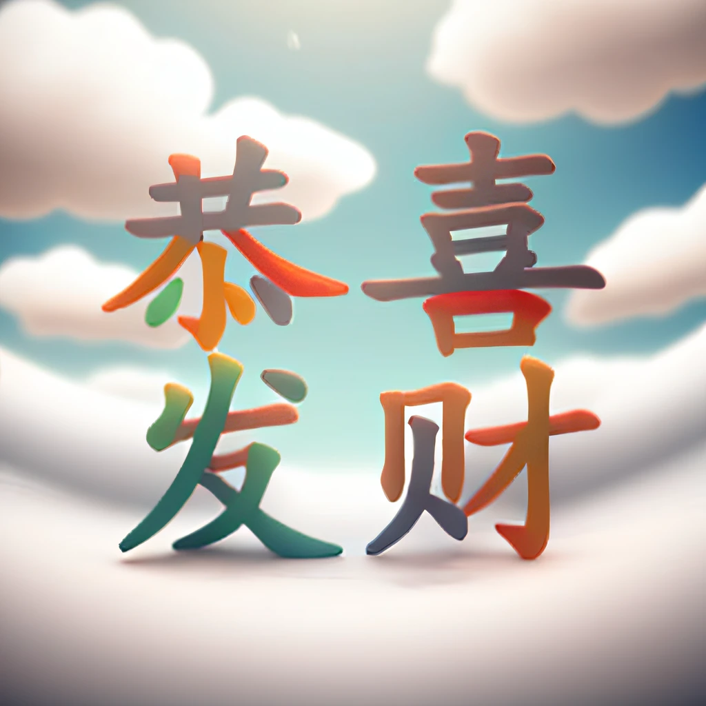 Felt style,cute big breasts,Colorful,Made of wool,Made into yarn,small knitted cloud,fluffy little clouds,Light shades、clean backdrop,C4D style, 3Drenderingof,