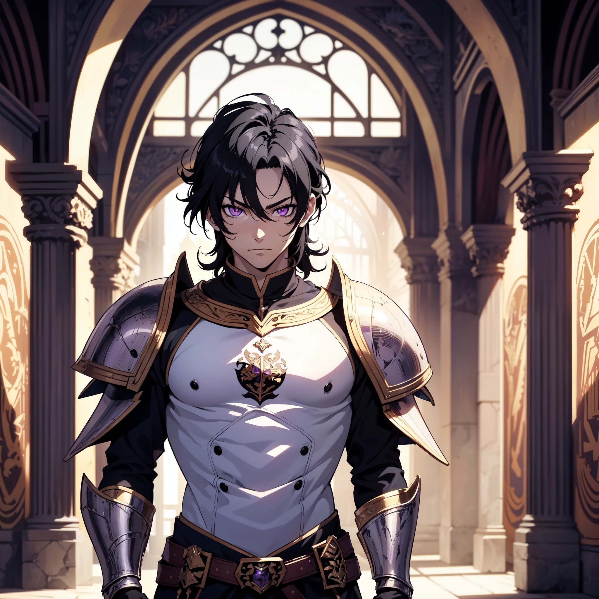 128K Ultra High Definition,
128K Ultra High Quality,
128K Ultra High Resolution,
Best Definition,
Best Quality,
Best Resolution,
Perfectly Detailed,
Perfectly Designed,
Extremely Detailed,
Extremely Designed,
Hyper Detailed,
Hyper Definition,
Hyper Quality,
Hyper Resolution,
Masterpiece,
(((Anime))),
Body Shot,
(((Boy))),
Handsome,
Muscular Body,
(((Black Mid Hair))),
(((Purple Eyes))),
(((Hyper Detailed & Perfectly Designed With Ultra High Quality Black Warlord Armor))),
(((Inside Of Medieval Royal Palace Background Scenery))),