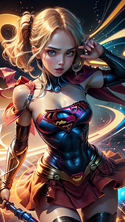 (best quality, master part, absurdos)), 1girl(Supergirl),20 anos, corpo definido, expressivos e olhos azuis, Seios enormes, nu, peito enorme, quadris largos