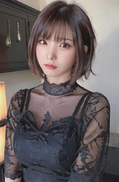 (masutepiece, Best Quality, beautiful quality, Photorealistic, Detailed Lighting, highlydetailed skin, very detail hair, shadowy, 8K, women's pictures, 1girl in, Full body, fcPortrait:1.2), bob cuts,