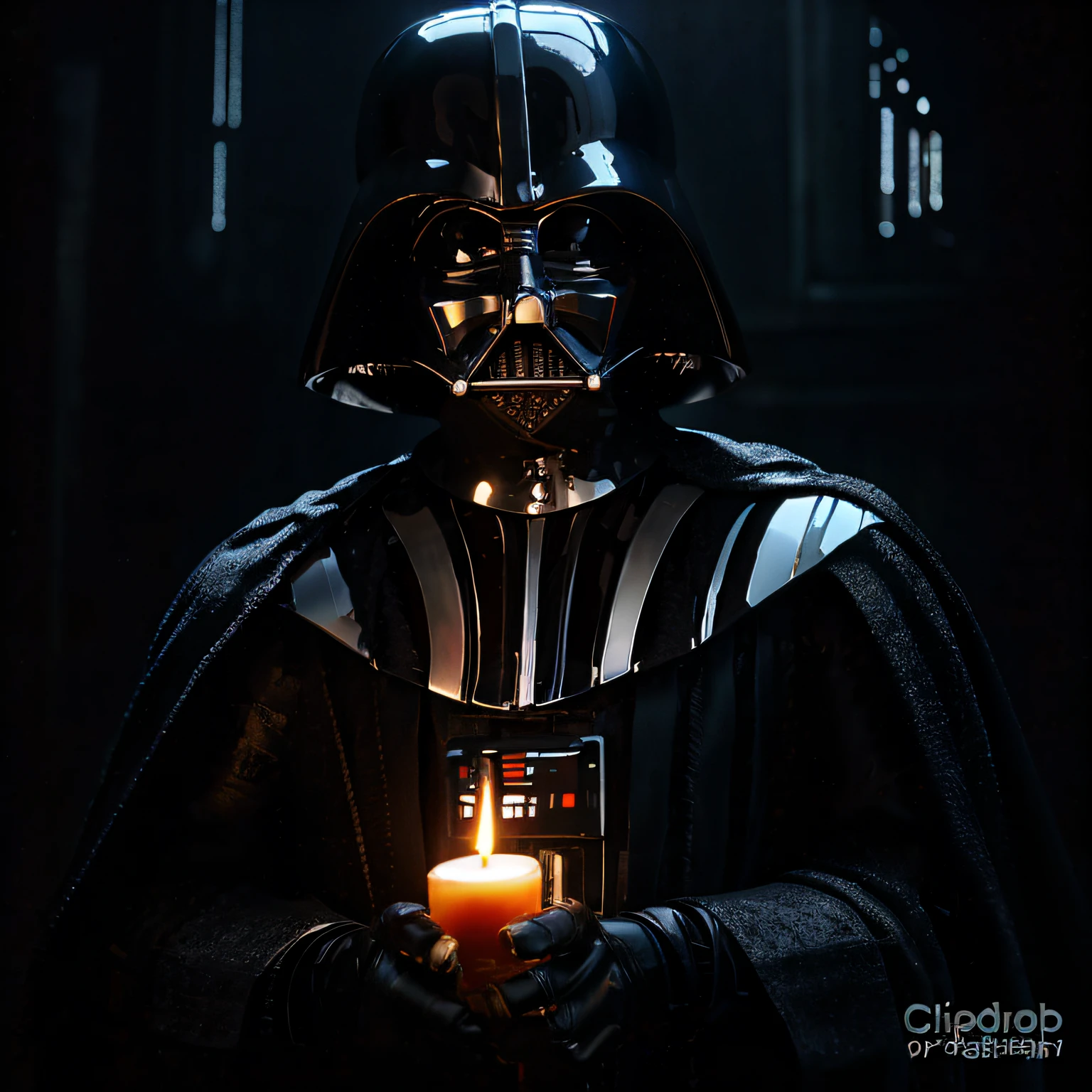 Darth Vader sosteniendo una vela encendida en la mano., Padre, Darth Vader, Vador oscuro, Enfoque en Darth Vader, Retrato de Darth Vader, HD Star Wars Photography, Retrato de Darth Vader, , Lord Sith. Dramatic lighting, Arte digital de Star Wars, Fotograma de Darth Vader, Lord Sith, Lado oscuro, Marcha Imperial, Foto policial de Darth Vader