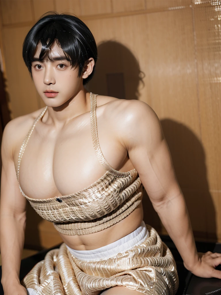 ,(caustics:1.5 )
(street:1.4)
(1 boy:2.5),(solo:1.8), Shin Jinying, Cai Xukun, Kim Do-young, wan adorable korean face,17-year-old boy thin face, jimin, (vast pecs:1.6), (round pecs:1.4), (big pecs:1.4),(micchi:1.3),(Japanese short hair:1.7),(boy's short hair:1.7),(straight-backed :1.5),(thick eyebrows:1.1),(naked:1.5),(waist up)

(textured bangs:1.6),slim body,thin,cool,good looking