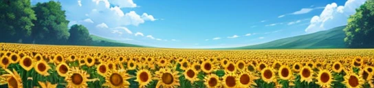beautiful sunflower garden