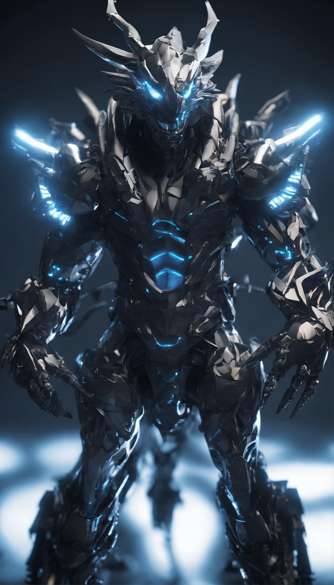 Upload to E621, (male anthro-dragon), Stood up, 独奏, super heavy，Limb fat，White hair, Detailed scale texture, Dragon wings, (at the battlefield), (nakeness), Black blue body，Purple blue and black blue scales，blue belly,dark blue belly，cellshading，The environment is dim，White Dragon Horn，Golden tattoo，victory pose（，（dragon gem），（（rajsha）），（kantanagamoli）），（up front view），Looks pleased，[simple backgound]，Detailed students，Masterpiece artwork，Caustics, edge lit, Singlelightsource, Sharp shadows, Single portrait, (digitgrade, toe claws), (beast wild),Mechanical armor，cyber punk perssonage，Mechanobiology，electric cables，Glowing eyes