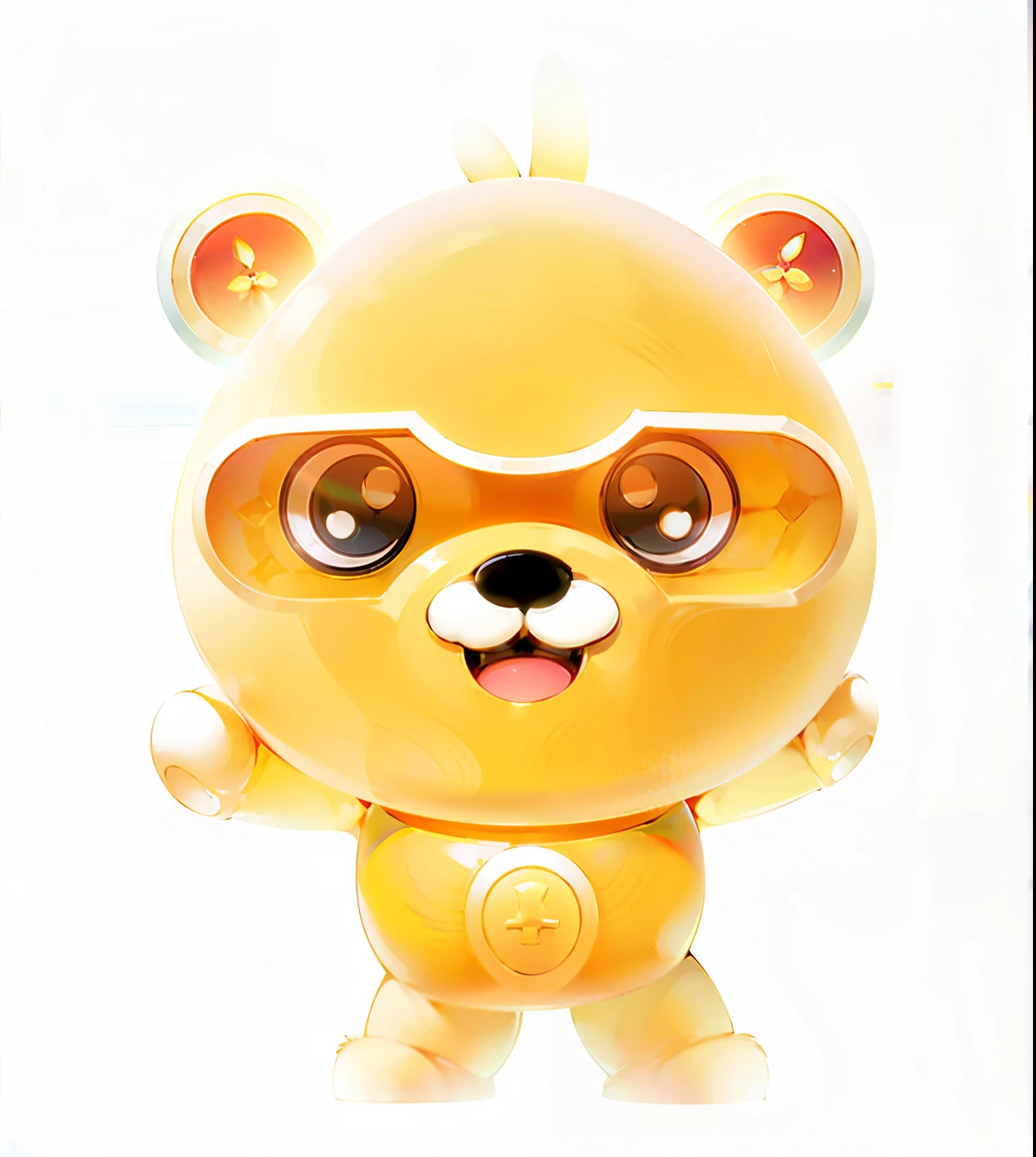 One is wearing a space suit、Teddy bear wearing helmet, Beeple and Jeremiah Ketner, Cute 3d rendering, a panda in space, beeple!!, Beeple's Mixed Styles, Bee style, 3d rendering beep, in a space cadet outfit, Cute and detailed digital art, bee art work