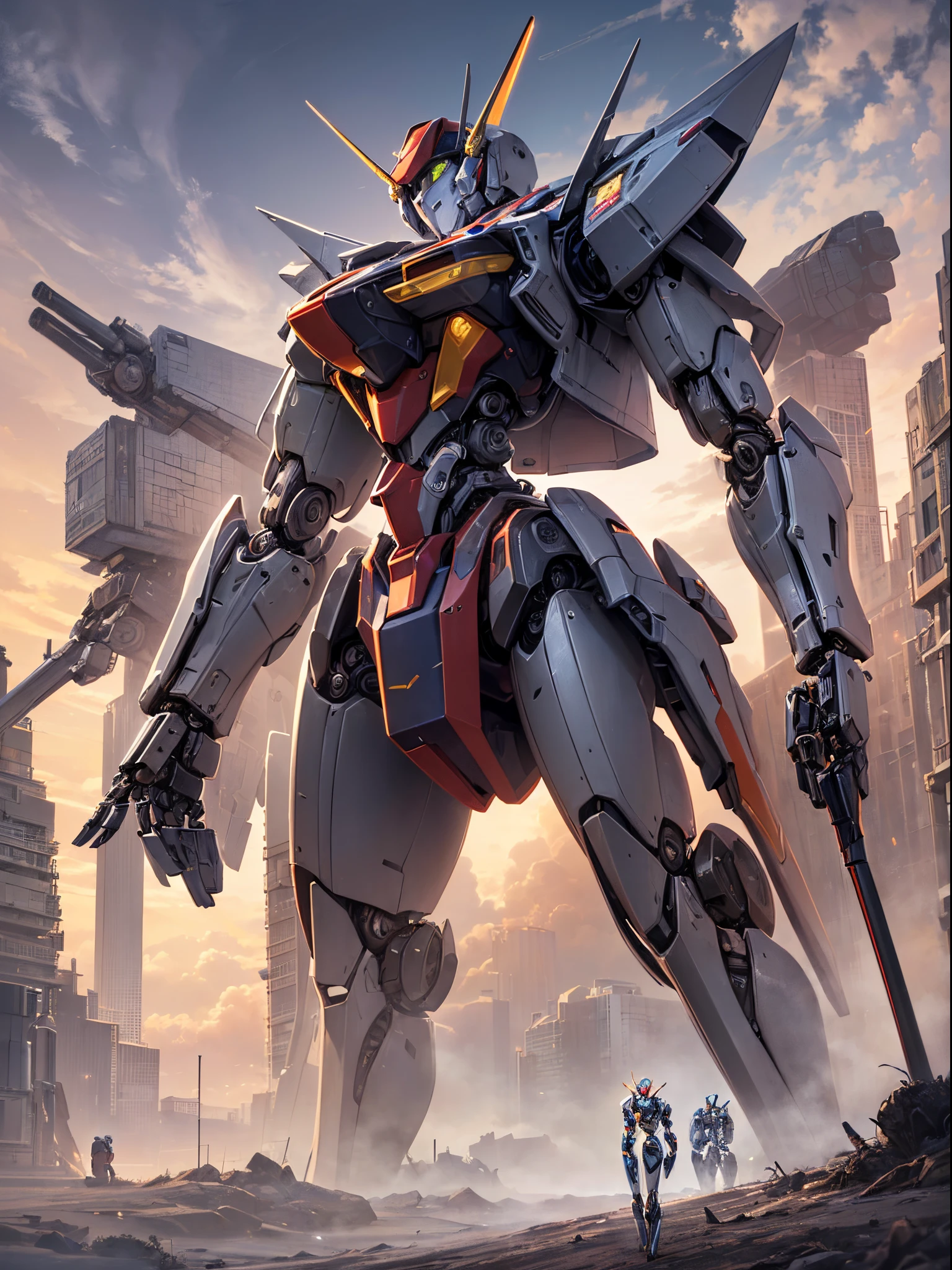 ((Finest quality)),(超A high resolution),(ultra-detailliert),(Meticulous portrayal),((Best Anime)),(Finest works of art),(Ultra-Precision Art),(The art of astounding depiction,Overwhelming depiction:1.5),(Complex and detailed science fiction art), (Female robot:1.6),(The whole body is a mechanical part:1.7),(parts that emit light:1.5),((Multi-legged mecha:1.6)),arm:1.5,