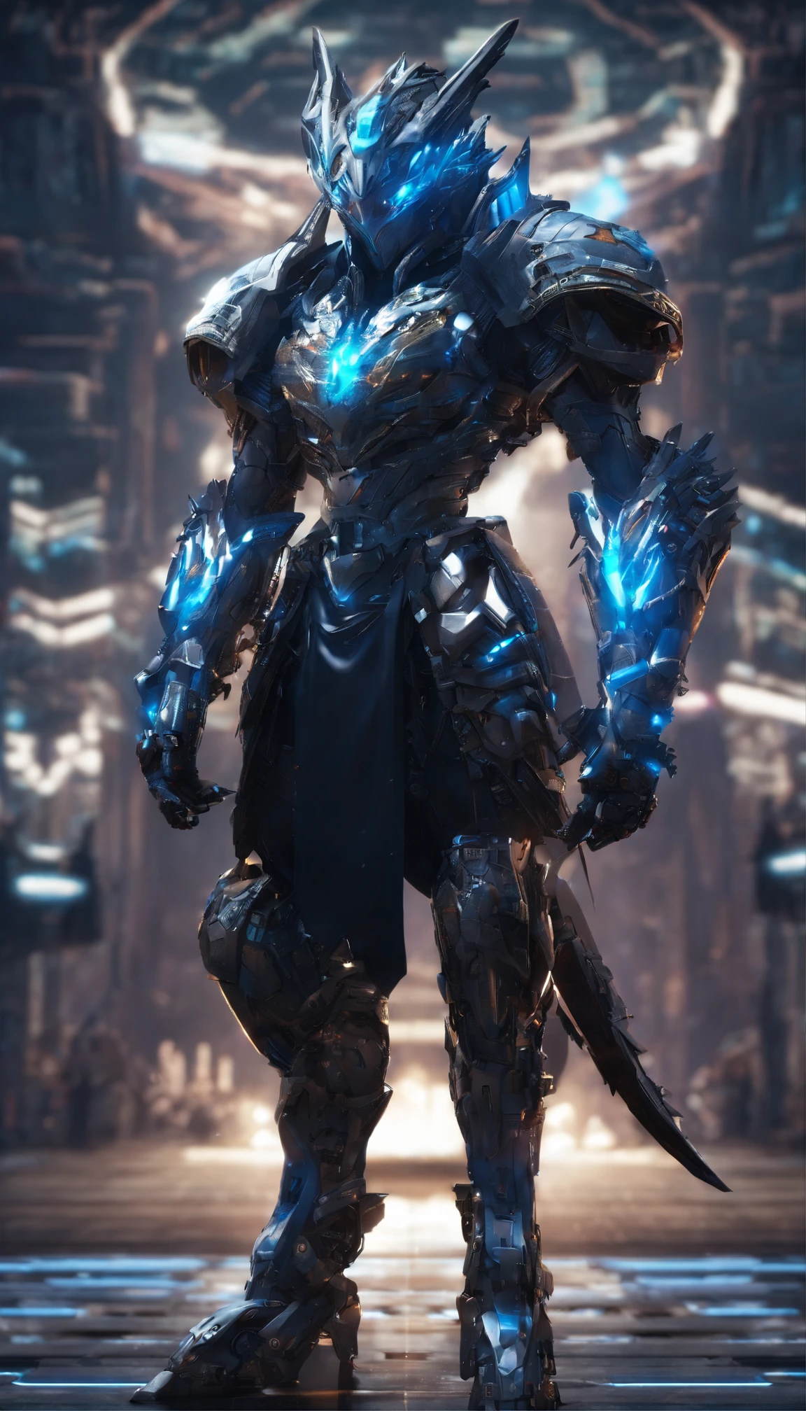 Upload to E621, (male anthro-dragon), Stood up, 独奏, super heavy，Limb fat，White hair, Detailed scale texture, Dragon wings, (at the battlefield), (nakeness), Black blue body，Purple blue and black blue scales，blue belly,dark blue belly，cellshading，The environment is dim，White Dragon Horn，Golden tattoo，victory pose（，（dragon gem），（（rajsha）），（kantanagamoli）），（up front view），Looks pleased，[simple backgound]，Detailed students，Masterpiece artwork，Caustics, edge lit, Singlelightsource, Sharp shadows, Single portrait, (digitgrade, toe claws), (beast wild),Mechanical armor，cyber punk personage，Mechanobiology，electric cables，a blue luminous eyes