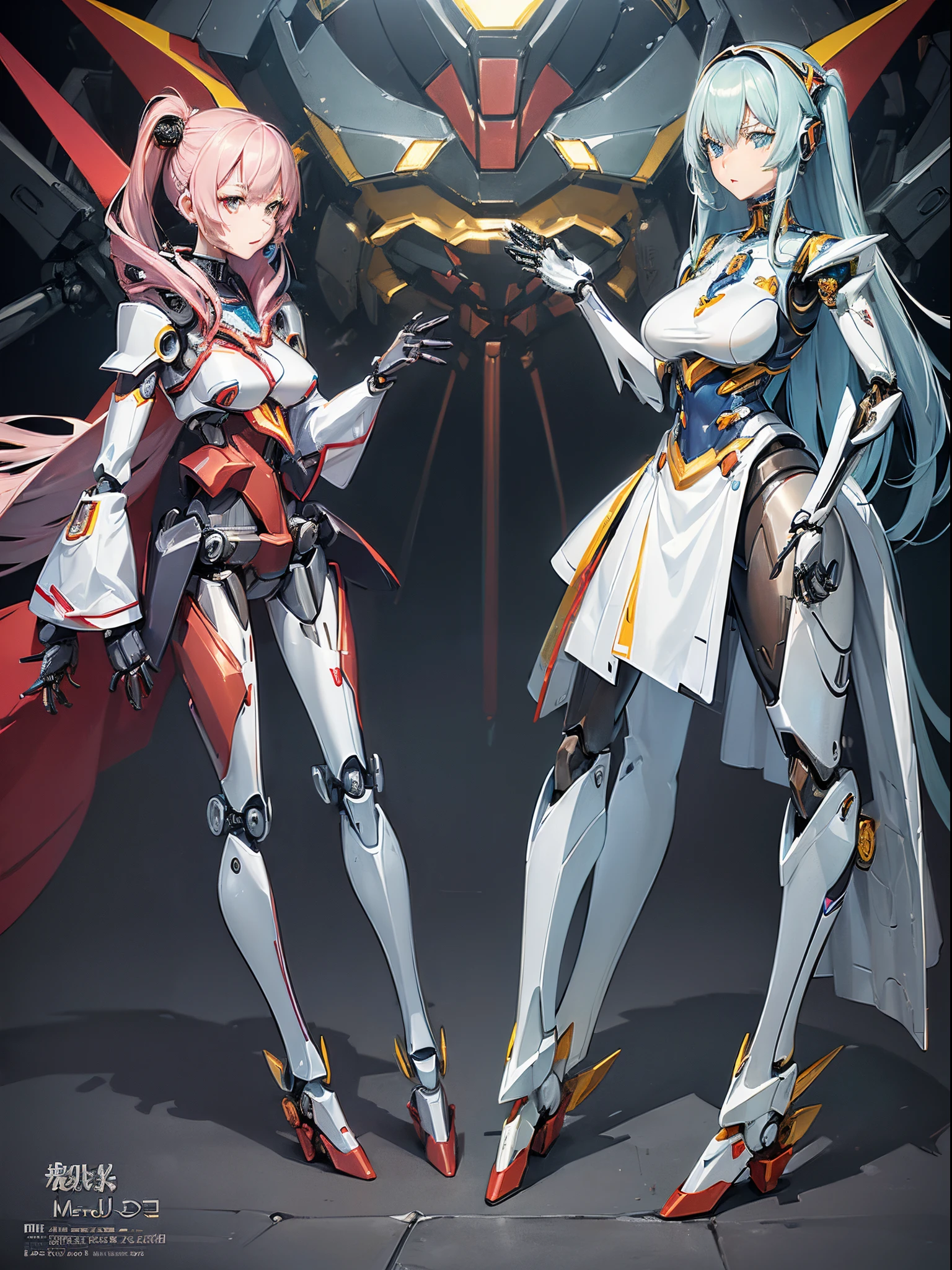 ((Finest quality)),(超A high resolution),(ultra-detailliert),(Meticulous portrayal),((Best Anime)),(Finest works of art),(Ultra-Precision Art),(The art of astounding depiction,Overwhelming depiction:1.5),(Complex and detailed science fiction art), (Female robot:1.6),(The whole body is a mechanical part:1.7),(parts that emit light:1.5),arm:1.5,(Multi-legged mecha:1.5)