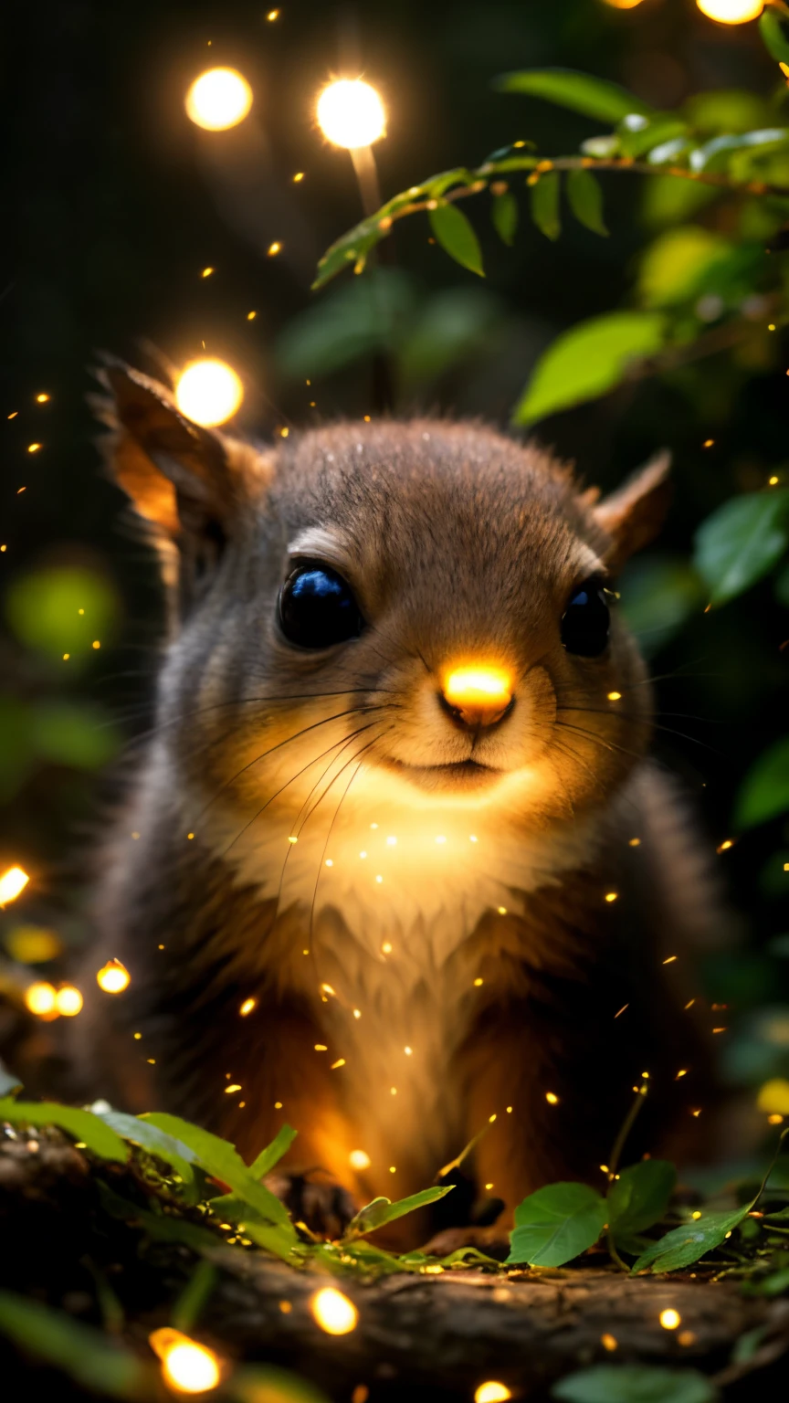 真实感, Realism, Squirrel, tasseled ears, Horns, tmasterpiece, Brad Jongsan walks in the jungle (Night of the Fireflies), (higly detailed: 1 1), rough face, natural skin, hiquality, NSFW, pretty eyes, (Detailed face and eyes), (s face: 1 2), tumult, Complementary, real-photo, ...PSD, Lightweight Film Photography, sharp-focus, contrast lighting, Detail Skin, high resolution 8k, Crazy detailing, Realistic, professional photo of a, 8K UHD, dslr, soft light, hiquality, film grains, Fujifilm XT3