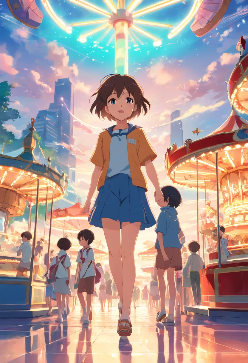 paradise,Carousel,many children