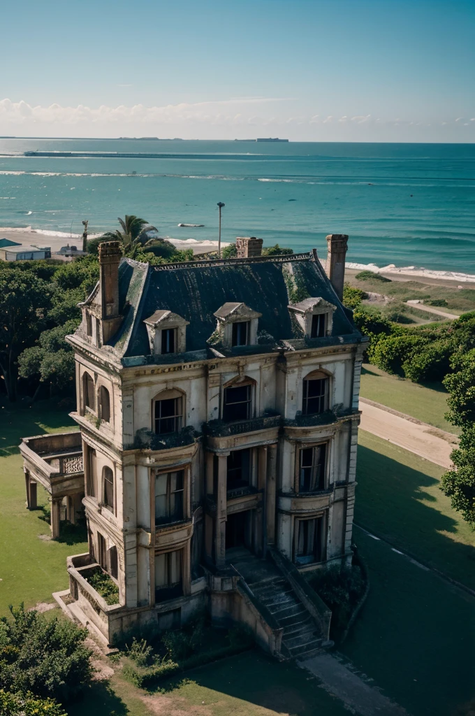 Abandoned mansion by the sea