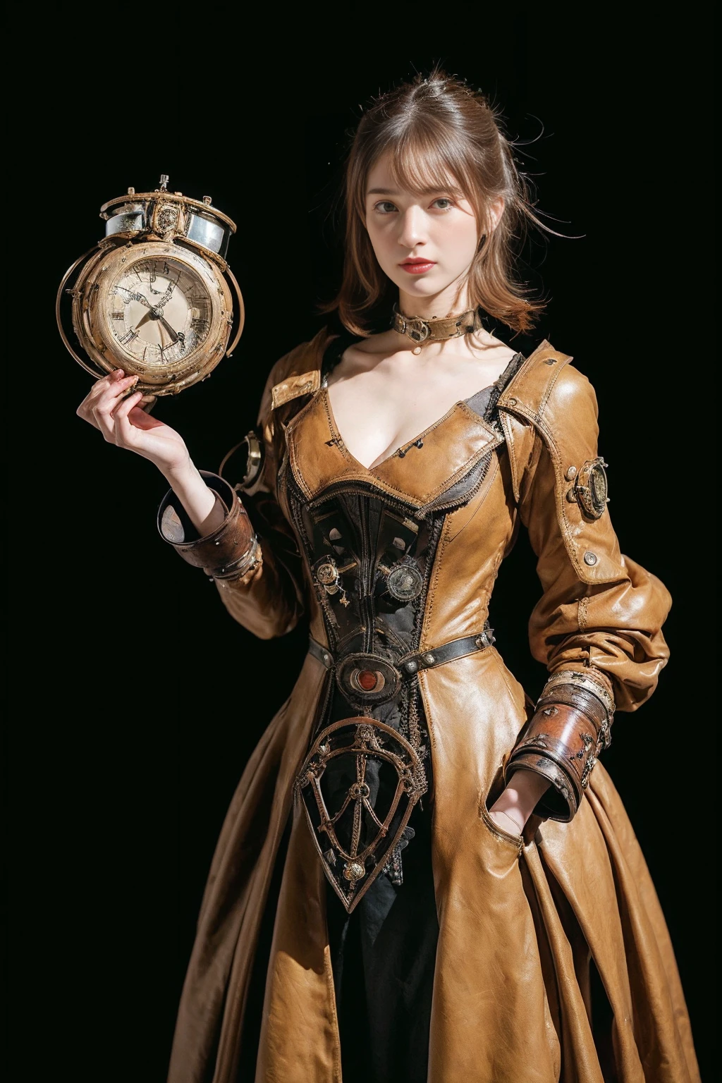 Woman in steampunk costume taking photo, wearing steampunk attire, steampunk fantasy style, (Steampunk), ( Steampunk ), a steampunk beautiful goddess, steampunk beautiful anime woman, Steampunk Girl, Steampunk style, steampunk fantasy, Steampunk, steampunk inventor girl, golden steampunk, steampunc, steampunc, Set in a steampunk world, Vivid steampunk concept