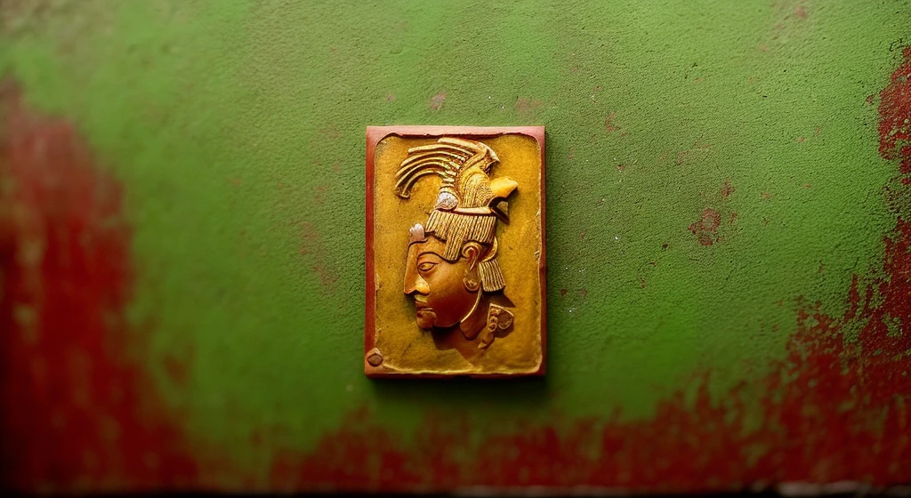 a closeup of a stone plaque of the god pacal with a bird, Estilo Maya, in the art style of quetzecoatl, Dios maya, Maya, Dios maya, Relieve de piedra de forma plana, Retrato estilizado H 704, aliviar real, Maya, Mayan iconography, escultura en relieve, dios guerrero maya