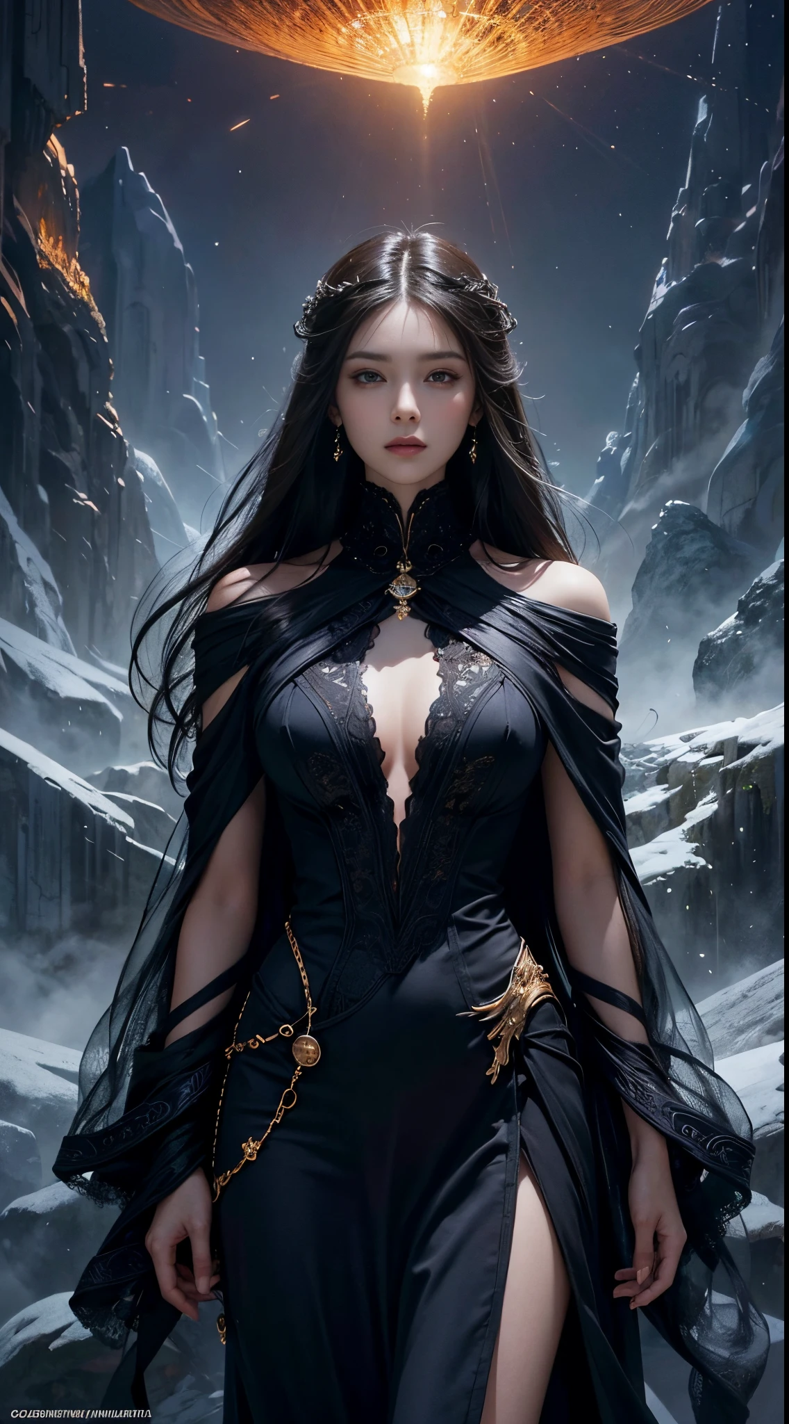offcial art, Unity 8k壁纸, Ultra-detailed, Beautiful and aesthetically pleasing, tmasterpiece, best qualityer, (zentangle, datura, clew, meshing), (s fractal art: 1.3), 1人,ember,Undead, dead person(Hairstyles: Long hair) Ocean, Extremely detailed, dynamic angle, Cowboy shot, The most beautiful forms of chaos, elegant, Fauvistdesign, vivd colour, romanticism lain, Seafoam, Skull shell, Fish, pearls,A gun with a huge scythe,Strong man,Vintage style,