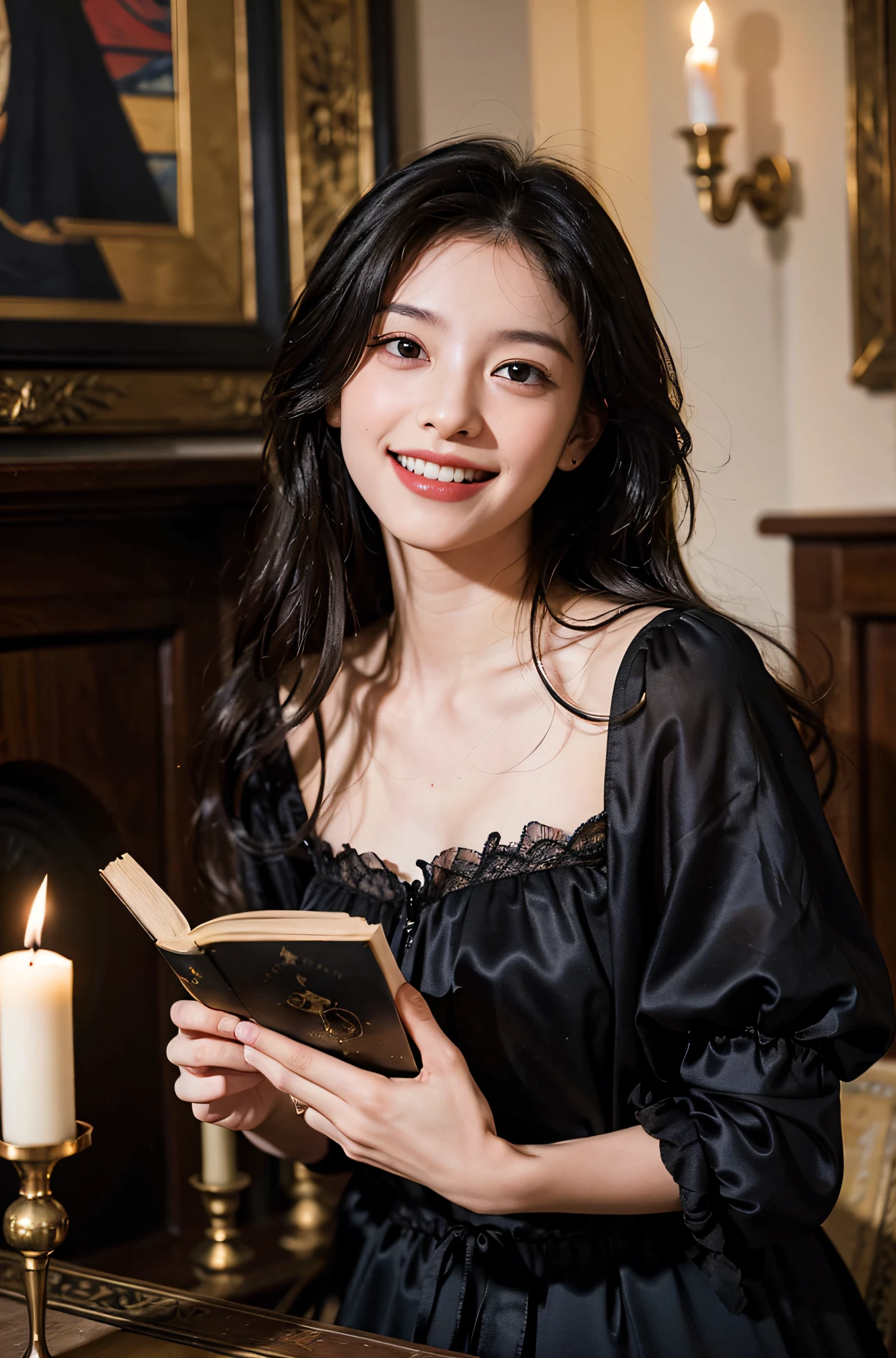 Cute smile.,stained glass window,alchemist,dark antique room,Candle lighting,Books,astronault,rubens style,alchemist,dark antique room,Candle lighting,Books,astronault, dark antique room, Candle lighting, Full body portrait smile, , Sweet and seductive appearance.、Caravaggio's paintings、Chiaroscuro of Caravaggio、Hair disheveled in the wind, Beautiful neckline, Cute smile, Expression of ecstasy,, Cute smile, Expression of ecstasy., full body portrait smile, , Sweet and seductive appearance.、Caravaggio's paintings、Chiaroscuro of Caravaggio、Hair disheveled in the wind, Beautiful neckline, Cute smile, Expression of ecstasy,, Cute smile, Expression of ecstasy.