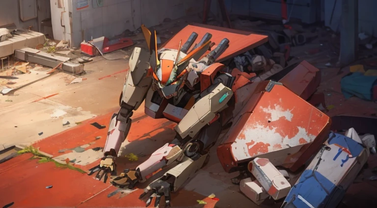 Anime scene of a robot and a man lying on the ground, destroyed robot dogs remains, Screenshots from the 2012 animation, Abandoned mecha in the background, Abandoned mecha suit in the background, Destroyed robots, Screenshot of the animated movie, Robots kill, anime movie screenshot, There&#39;s only one robot kid on the ground, Kuro anime screenshots, in the anime film