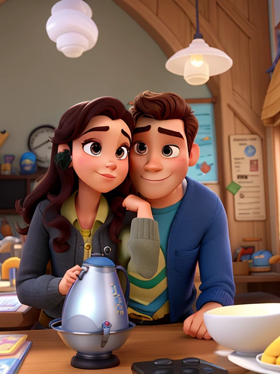 Mulher e homem estilo Disney pixar ,alta qualidade,melhor qualidade