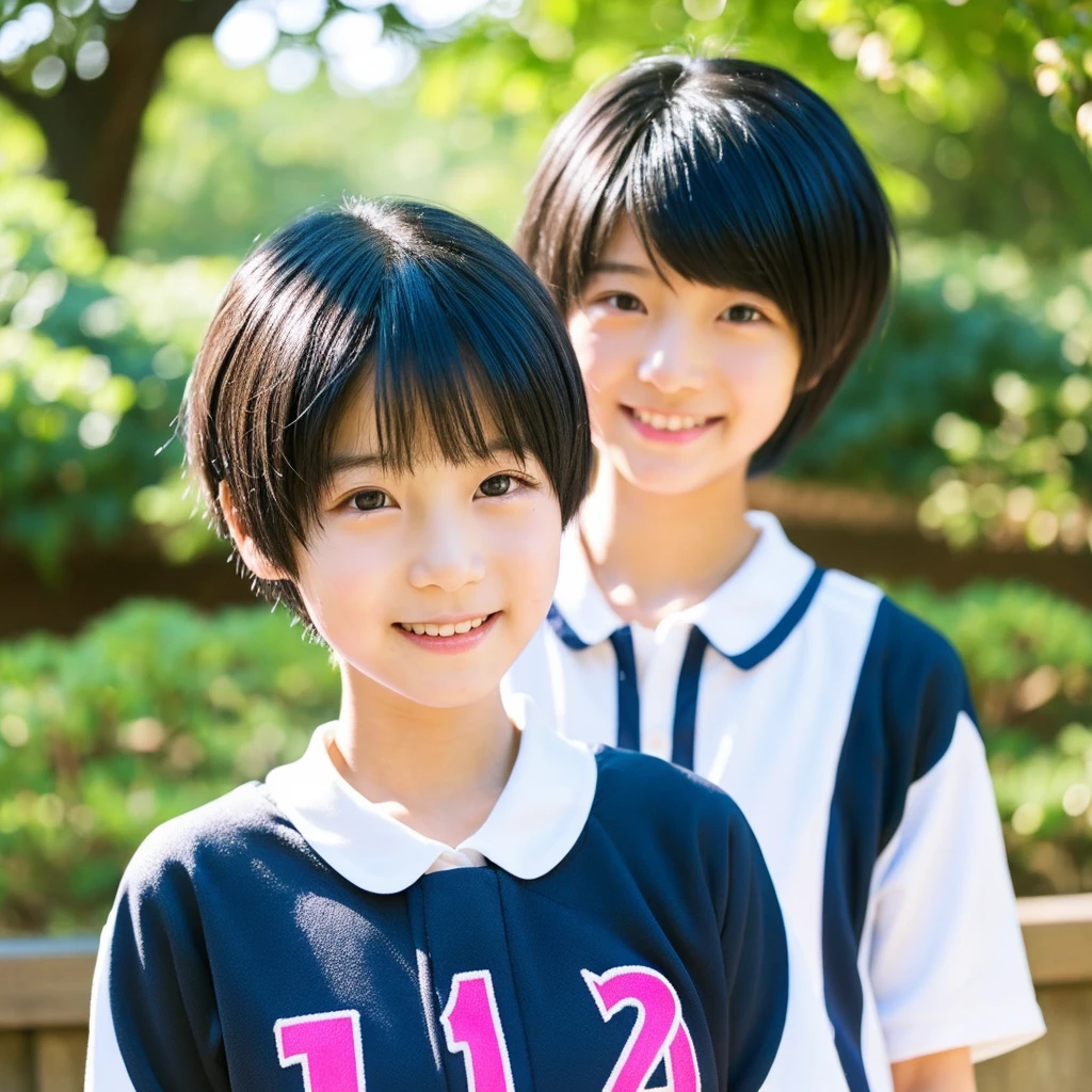 Japan Girl, girl with( detailed full body RAW photo),Short hair, Black hair, Teen, Baby , kawaal lighting, Soft shadows, Joyful expression, Ministry work、Athletics、full bodyesbian、frontage、DELICATE DETAILS, (High resolution:1.2)