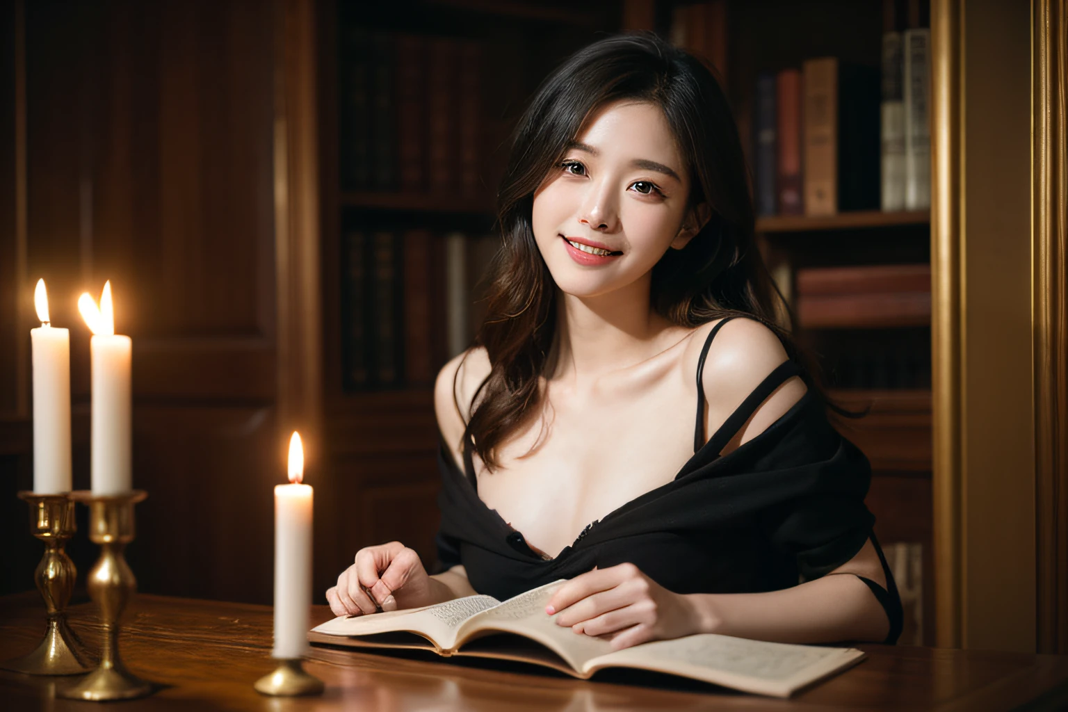 Cute smile.,stained glass window,alchemist,dark antique room,Candle lighting,Books,astronault,rubens style,alchemist,dark antique room,Candle lighting,Books,astronault, dark antique room, Candle lighting, Full body portrait smile, , Sweet and seductive appearance.、Caravaggio's paintings、Chiaroscuro of Caravaggio、Hair disheveled in the wind, Beautiful neckline, Cute smile, Expression of ecstasy,, Cute smile, Expression of ecstasy., full body portrait smile, , Sweet and seductive appearance.、Caravaggio's paintings、Chiaroscuro of Caravaggio、Hair disheveled in the wind, Beautiful neckline, Cute smile, Expression of ecstasy,, Cute smile, expression of ecstasy