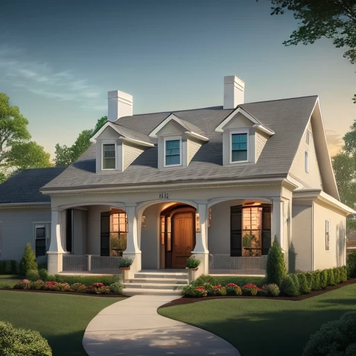 Elegant estate exterior or a modern luxurious setting showcasing opulence.