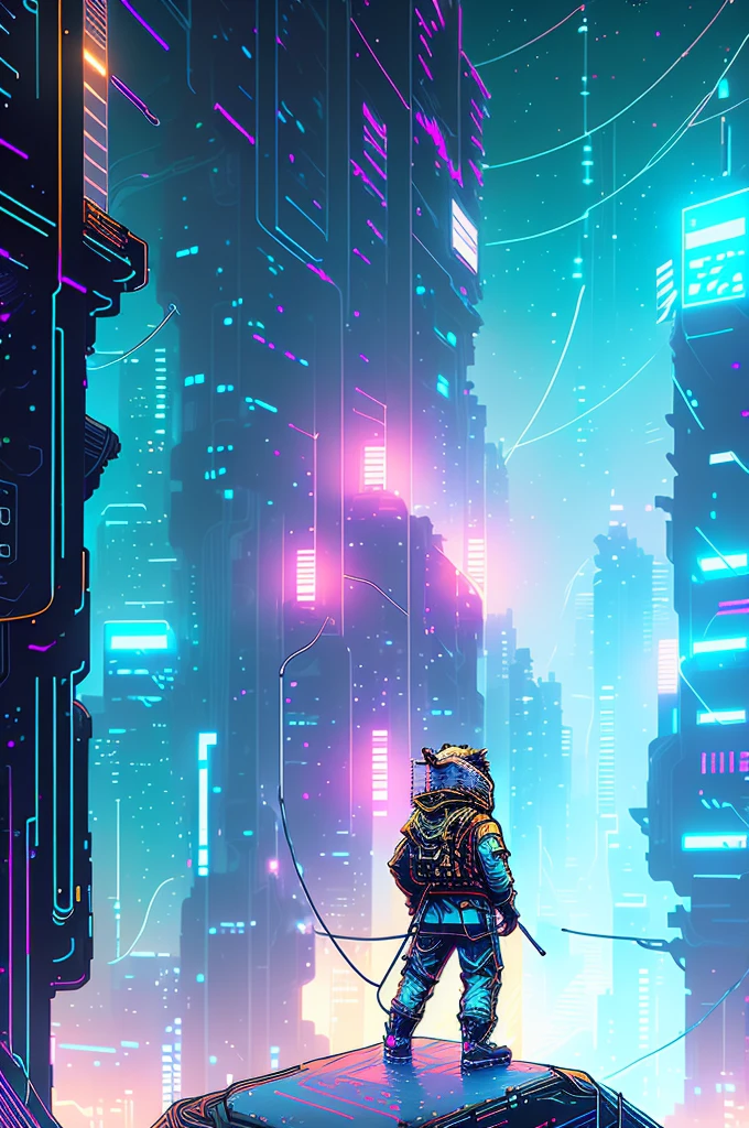 (nwinkpunk:1.2) (styled:0.8) A hamster wearing outdoor explorer clothing, lightwave, the sunset, iintricate, The is very detailed