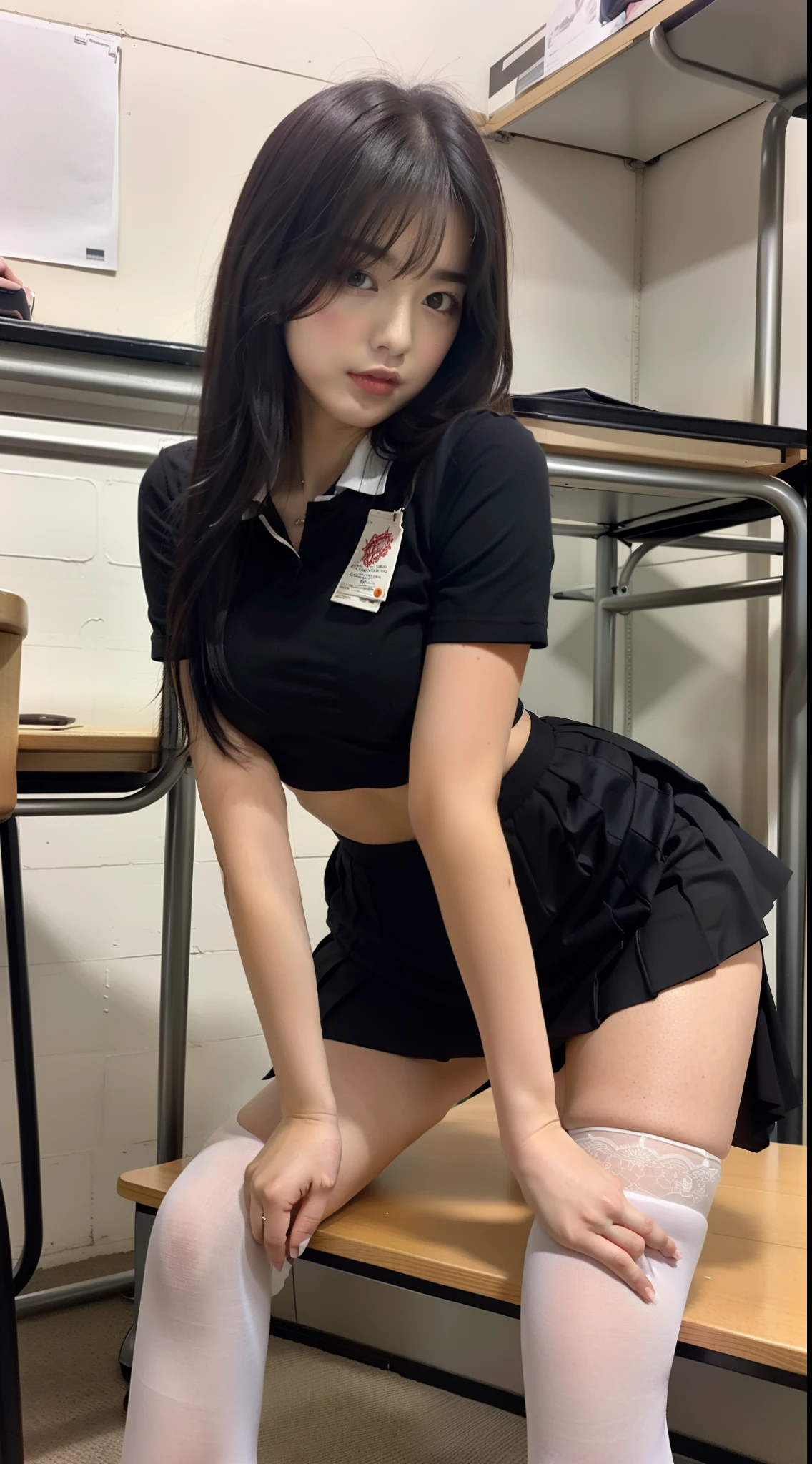 Allah is feeding the woman sitting on the table,bend over,pretty legs,Thin leg,White stockings and skirt,long leges,standing in class,Very nice thin legs,Very nice long legs,sit at your desk,Japan Student Uniform,pretty legs,Nice butt and long legs,pretty legs,surreal school girl,,bigger, The chest is round,(18K),(Best quality: 1.2), (Oh really), ( realistically: 1.37), super detailing, hugefilesize,