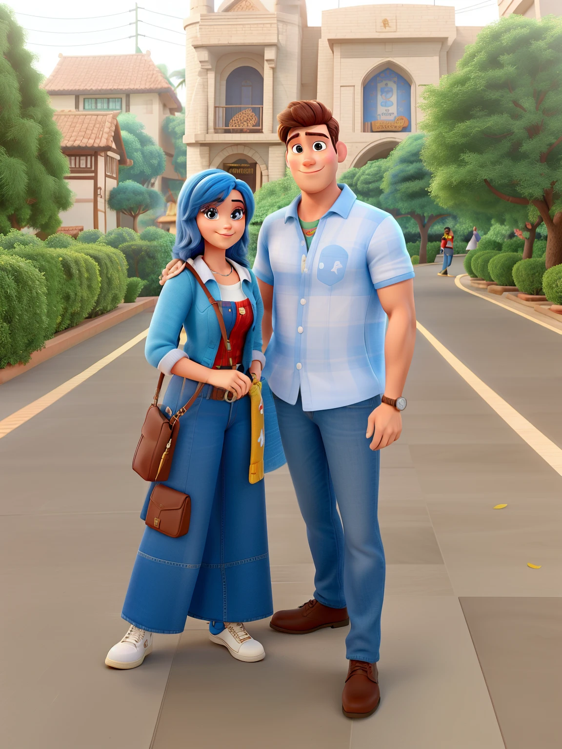 Mulher e homem estilo Disney pixar ,alta qualidade,melhor qualidade