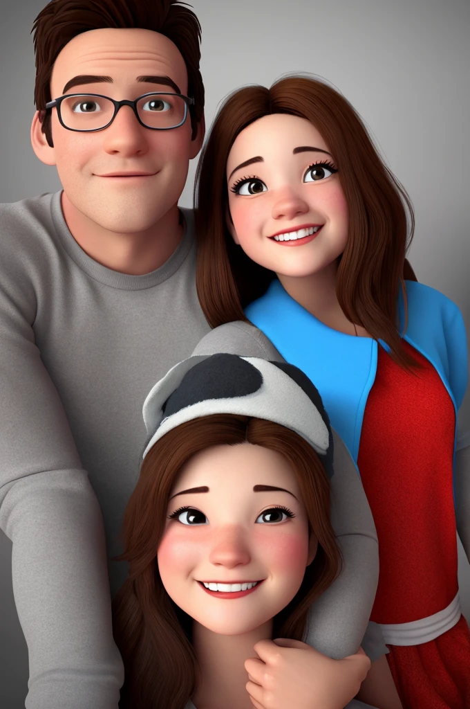 Disney pixar of a couple picture with 3D image