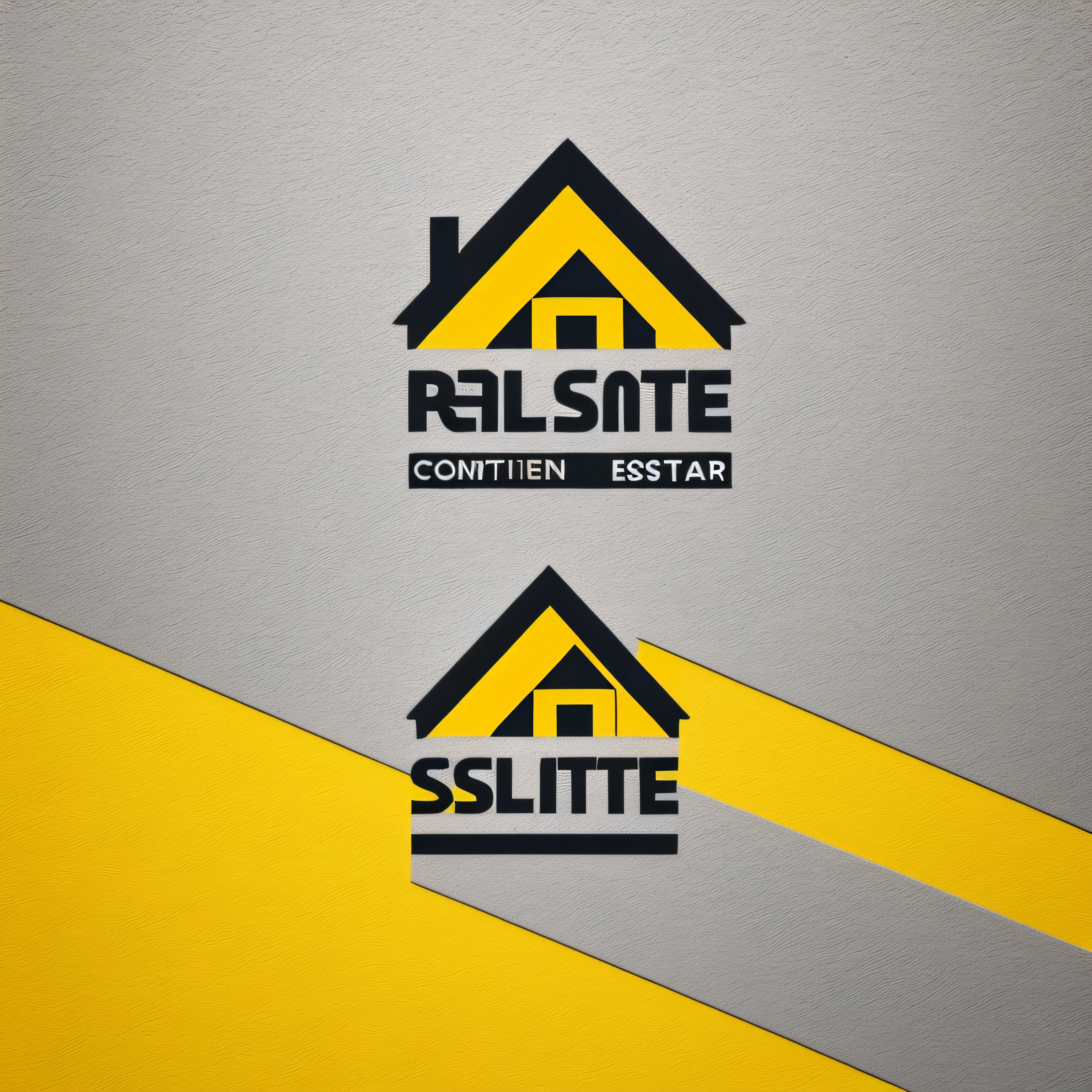 Real Estate logo, logo design, minimalist, no text, minimalist logo design, house company logo design, home company logo design, yellow background