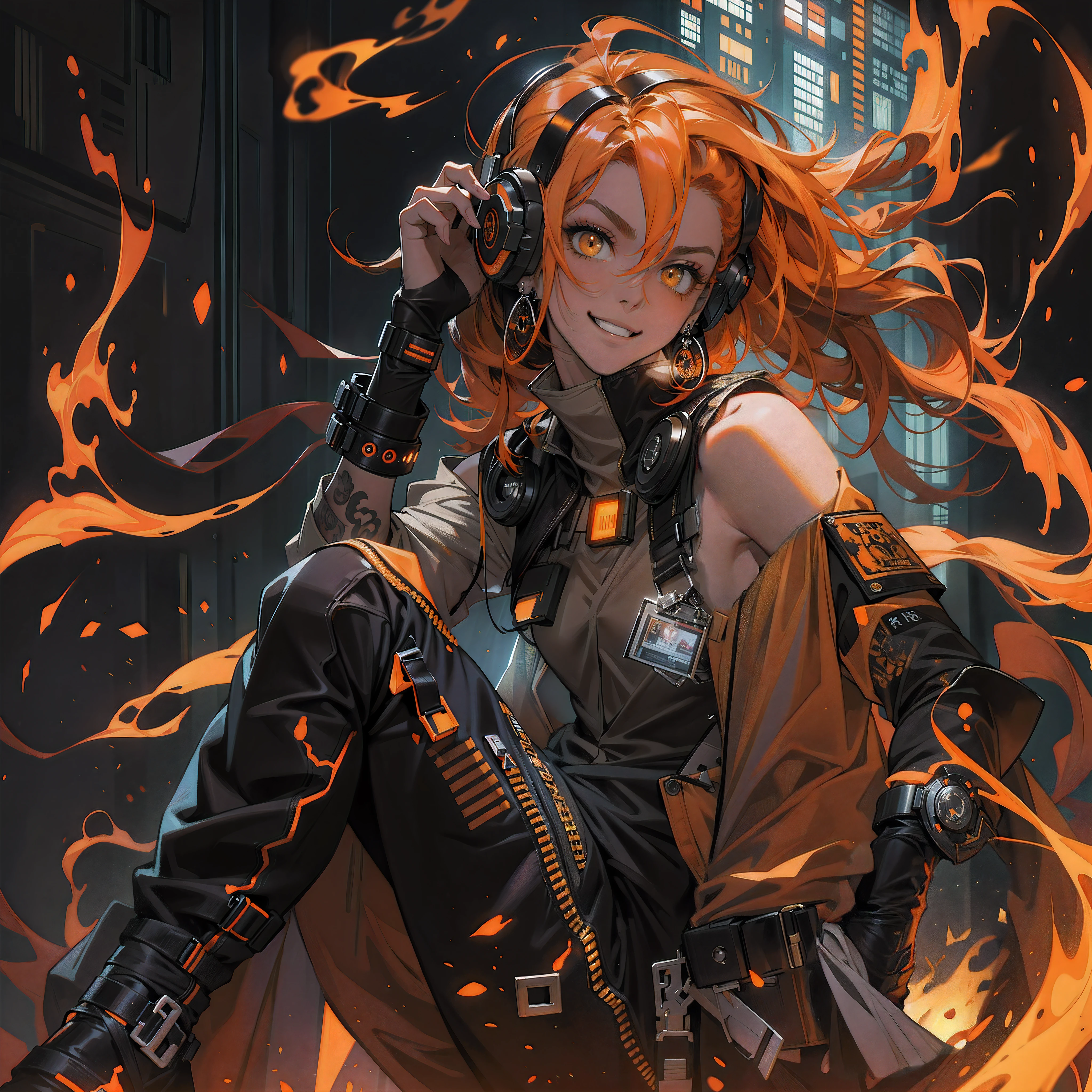 Redraw the drawn shoulders,Redraw shoulders,Add flames and accessories,Luminous accessories