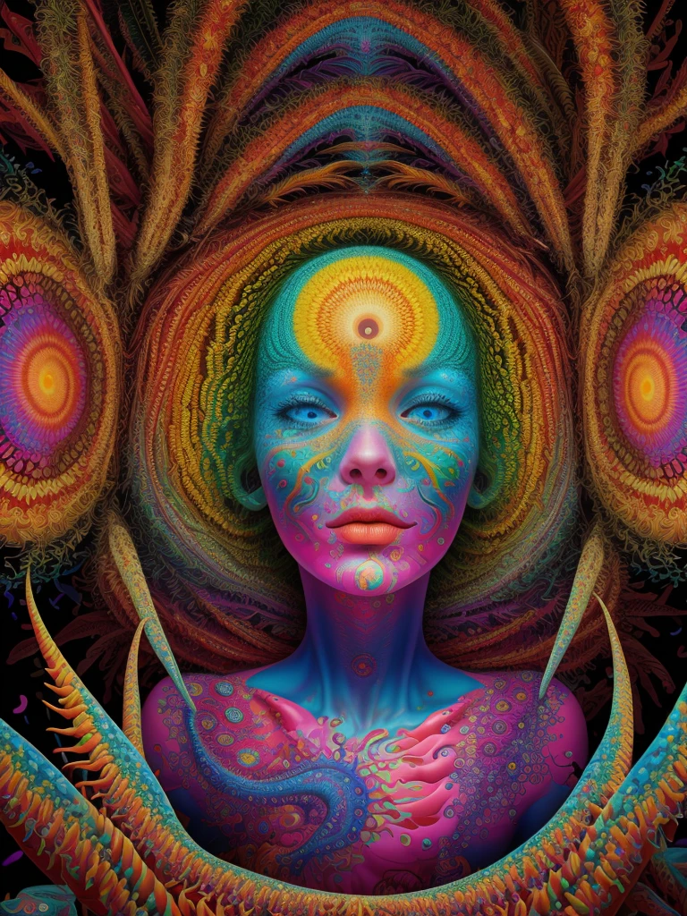 evolution, surreal art, best quality, 32K, UHD, award winning, lsd trippy