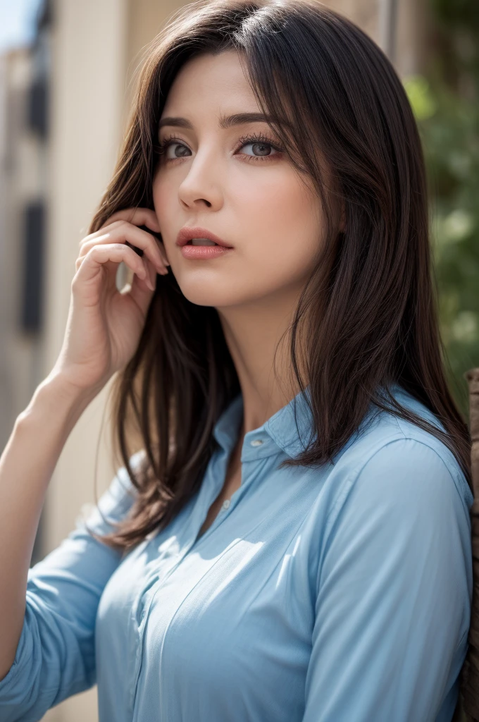 (CG extremadamente detallado:1.2), (Obra maestra:1.2), (La mejor calidad:1.2),,((absurdos)),Mirando al espectador,cuerpo completo, ,(1girl),solamente,(Cabello largo),,(camisa blanca mangas cortas),(marina_falda plisada azul),(falda larga),Dynamic Angle,En pie,dynamic pose,((rasgos faciales delicados)),(ojos azules)
