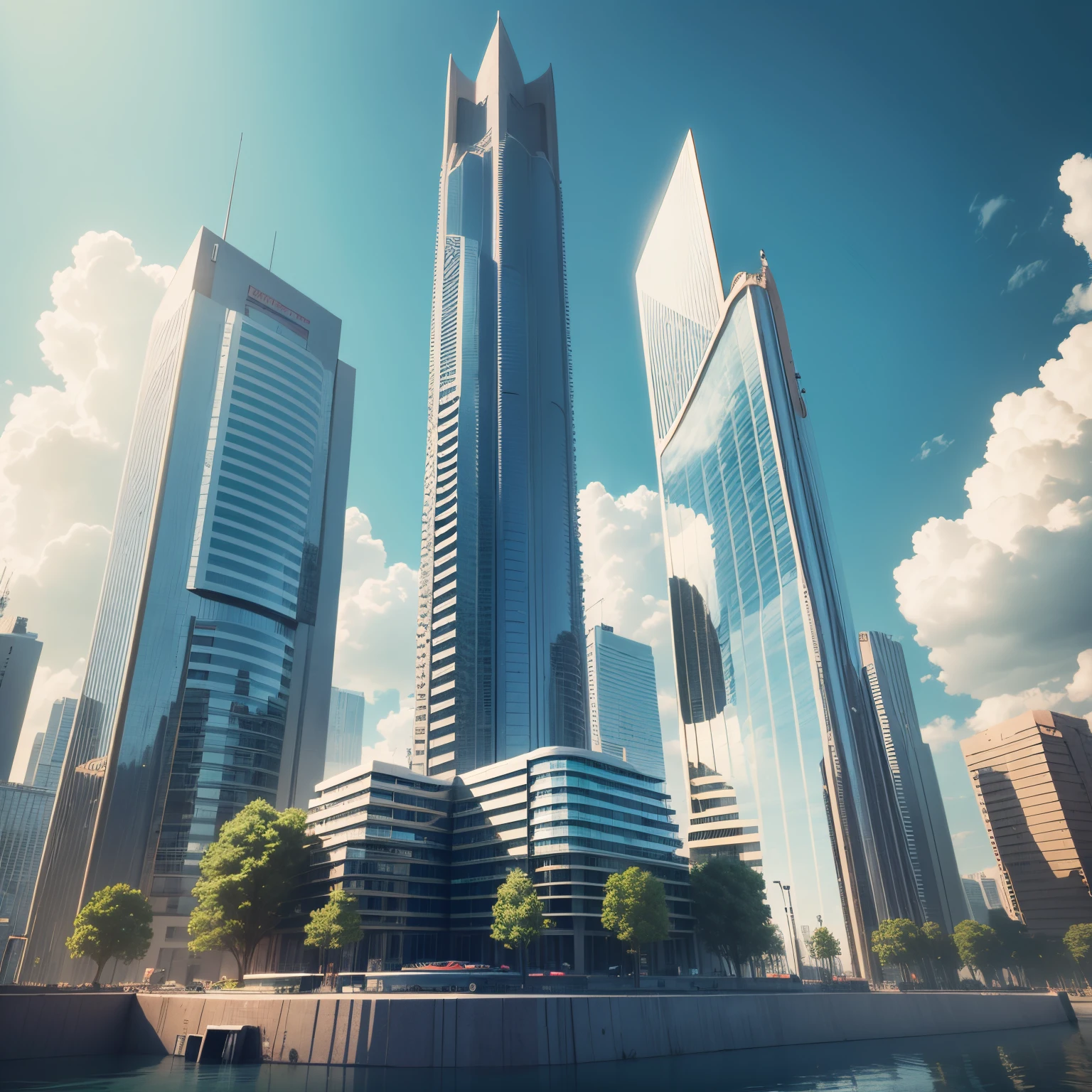 building; podium and tower --auto --s2