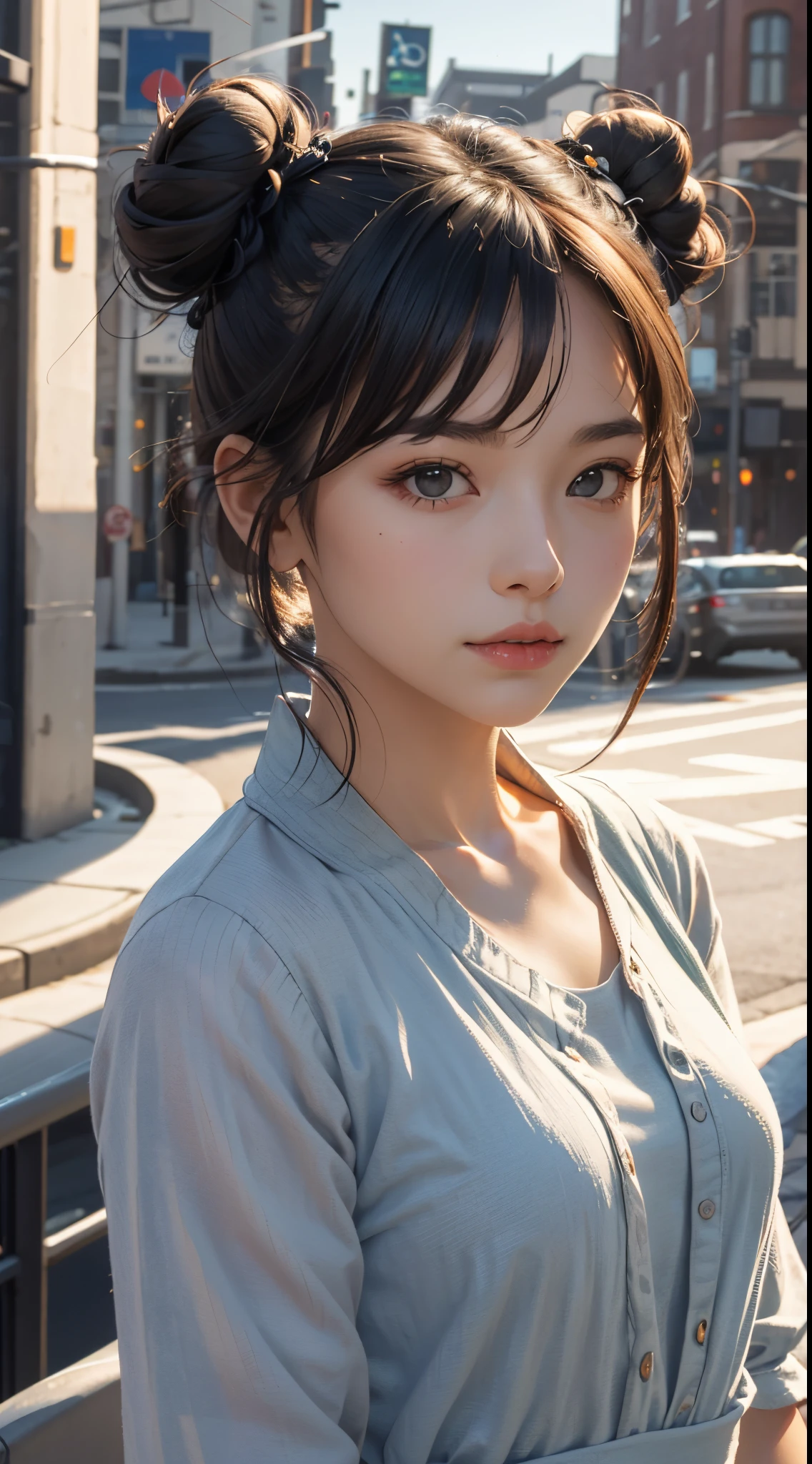 (triple bun:1.5), UHD, retina, masterpiece, ccurate, anatomically correct, textured skin, super detail, high details, high quality, best quality, highres, 1080P, HD, 4K, 8k, 16k