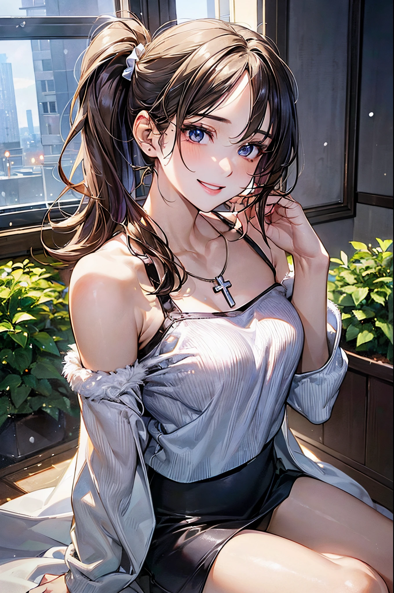 (masterpiece:1.3, Highest quality, Ultra-high resolution, Very detailed), (Realistic, photoRealistic:1.4), Beautiful illustrations, Perfect lighting, Natural light, colorful, Written boundary depth, NFSW,
View your viewers, 1 Girl, Japanese, Perfect Face, Cute and symmetrical face, Shiny skin, (Large Breasts, seductive Thighs, Big Ass), Thighs, sum,
Beautiful Hair, Beautiful Face, Beautiful attention to detail, Beautiful clavicle, Beautiful body, Beautiful breasts, 美しいThighs, Beautiful feet, Beautiful fingers,
(Beautiful views), ((Jewelry Bonney)),(Captivating smile,)