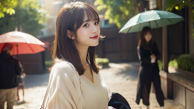 top-quality, realisitic, 8K, 独奏, A smile, masterpiece, 1girl in,depth of fields, profetional lighting, hight resolution,cute little,femele, full body Esbian, masterpiece:1.2, portlate:0.6,s lips, Mole, Natural Color Lip, Beautiful detailed eyes, masutepiece, Bangs,