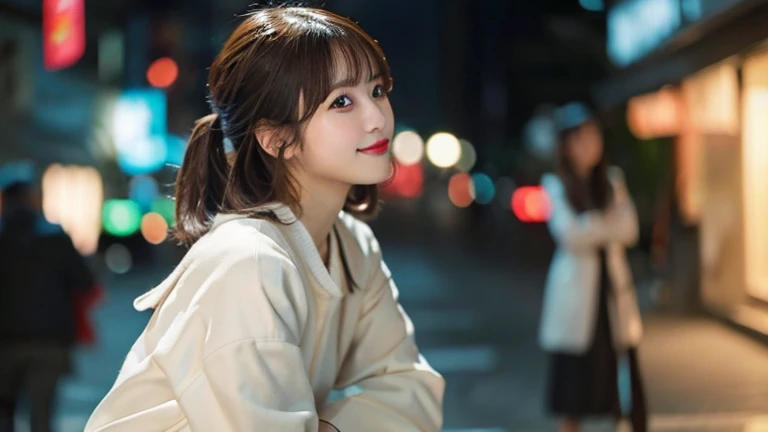 top-quality, realisitic, 8K, 独奏, A smile, masterpiece, 1girl in,depth of fields, profetional lighting, hight resolution,cute little,femele, full body Esbian, masterpiece:1.2, portlate:0.6,s lips, Mole, Natural Color Lip, Beautiful detailed eyes, masutepiece, Bangs,