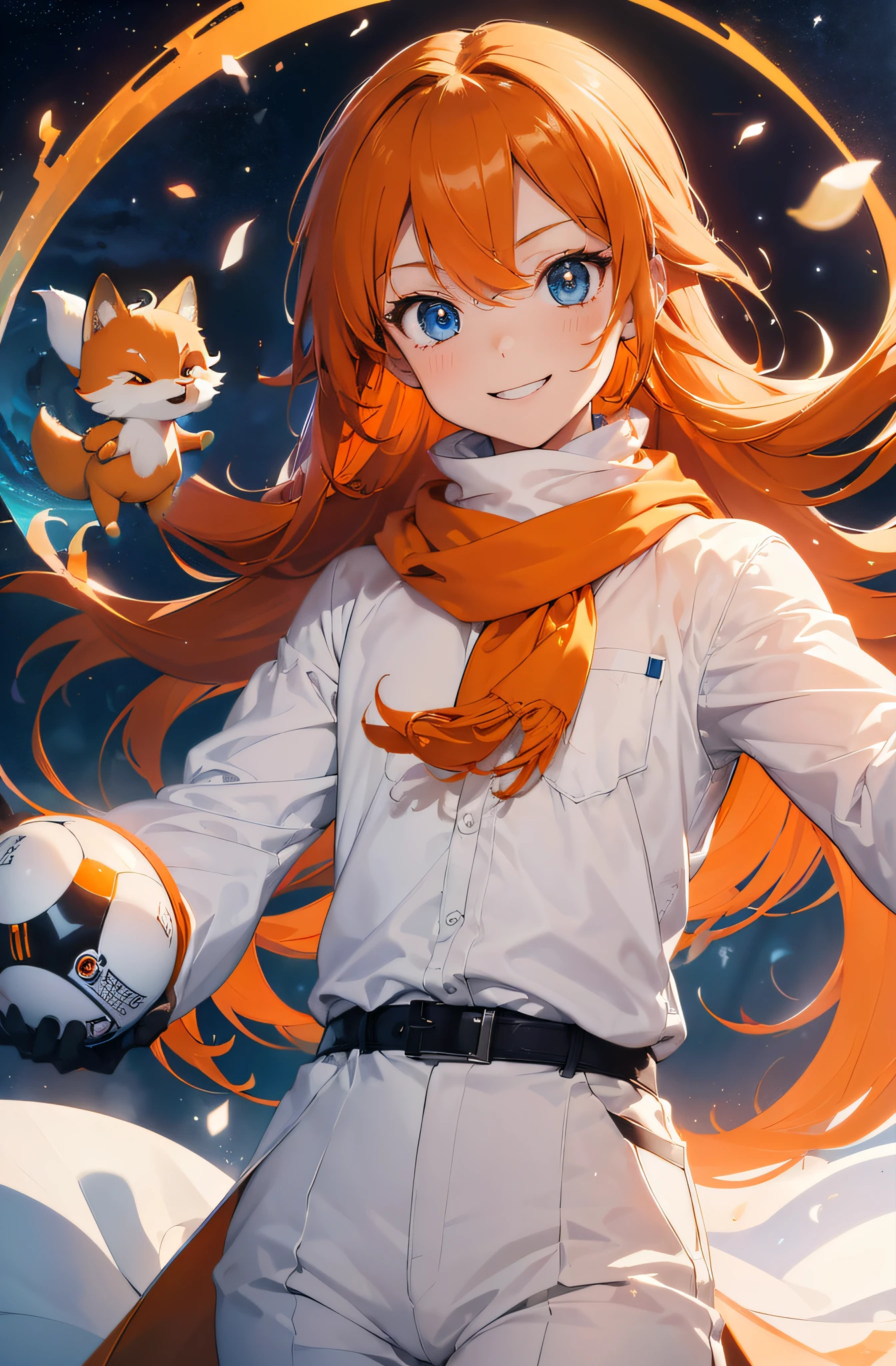 ((masterpiece,bestquality)) cute fox, Orange body