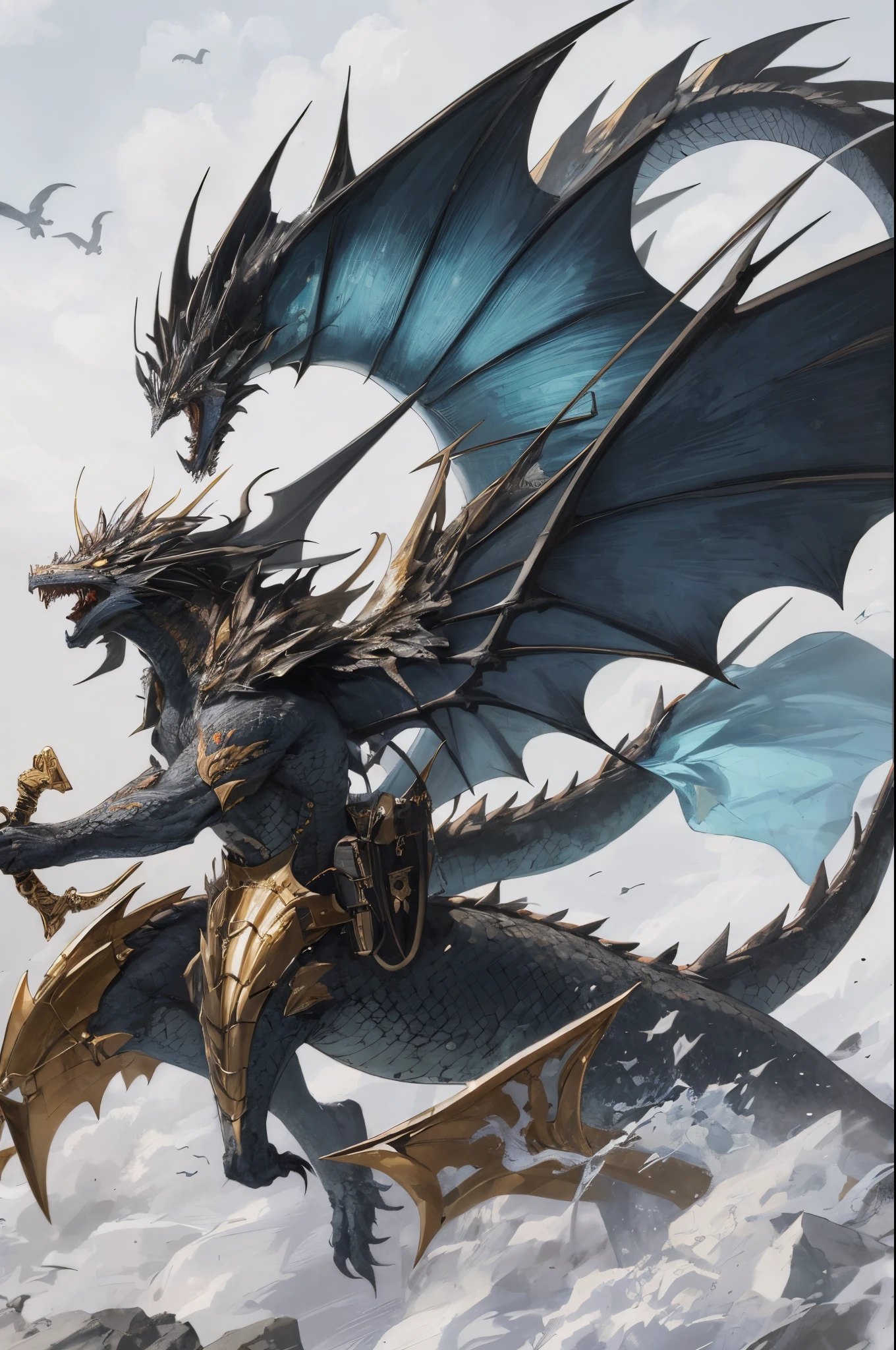 Ideia de tatuagem, Dragon around a sword