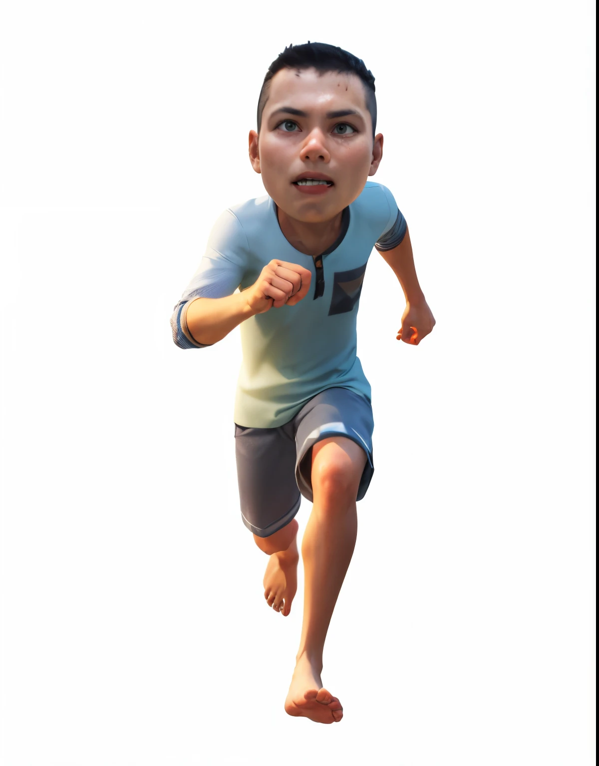 cartoon man running with a tennis racket in his hand, running pose, dynamic active running pose, running fast towards the camera, running towards camera, sprinting, animation character, running towards the camera, in an action pose, 3 d character, 3d character, 3 d render of jerma 9 8 5, running freely, jumping towards viewer, 3d character realistic