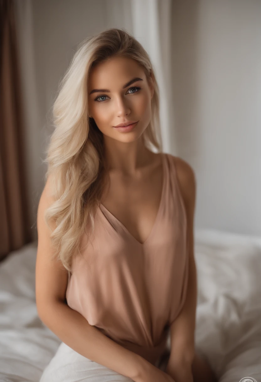 Oman avec débardeur et culotte assortis, fille sexy aux yeux bleus, Portrait Sophie Mudd, Portrait de Corinna Kopf, cheveux blonds et grands yeux bleus , Selfie d’une jeune femme, ohne Maquillage, maquillage naturel, Regardez directement dans la caméra, Visage avec Artgram, dezentes Maquillage, Superbe photo du corps entier, dans la chambre, gros seins, Blonde, Latin