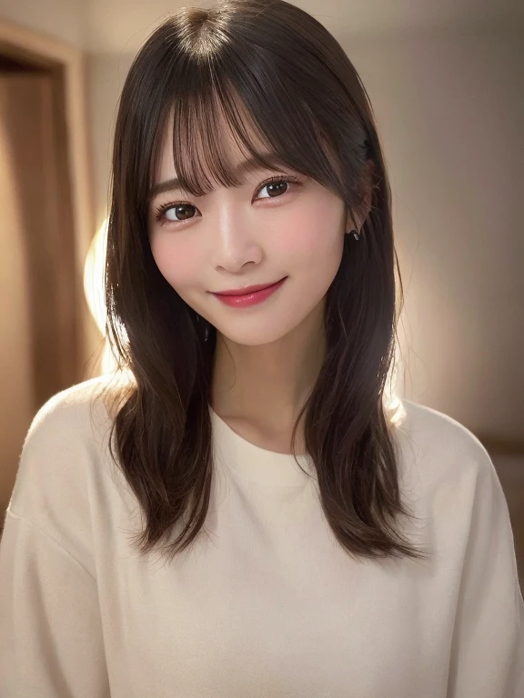 top-quality, realisitic, 8K, 独奏, a smile, masterpiece, 1girl in,depth of fields, profetional lighting, hight resolution,cute little,femele, full bodyesbian, masterpiece:1.2, portlate:0.6,s lips, mole,