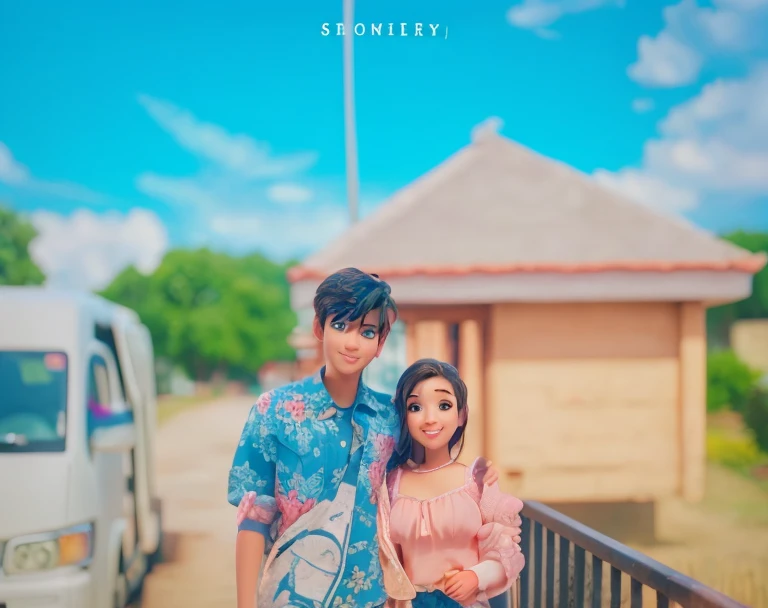 Realistic Cute Couple with beautiful Background Handsome boy high quality 3d image clear face Beautiful smile High resolution cute girl Beautiful eyes kissing hairstyle cute couple he’s in the girl