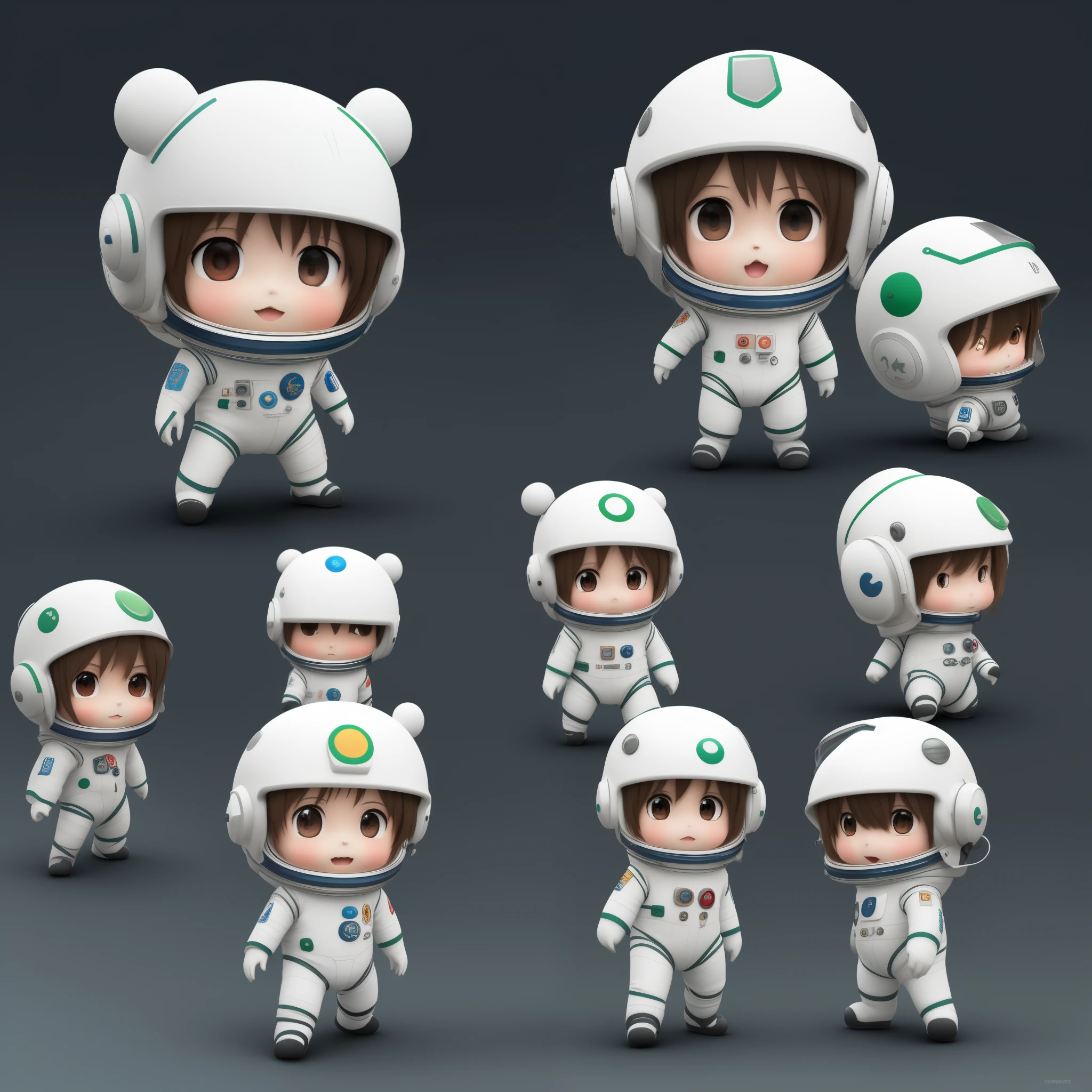 There is a small doll with helmet and helmet, cute 3d rendering, pequeno astronauta olhando para cima, portrait anime space cadet boy, cute 3d anime boy rendering, bonito arte digital detalhada, explorador um urso bonito, stylized 3d rendering, desenho animado, contornos para desenho, 3d renderizado arte personagem 8k, pintura digital bonito, estilo anime 3d, super detailed rendering